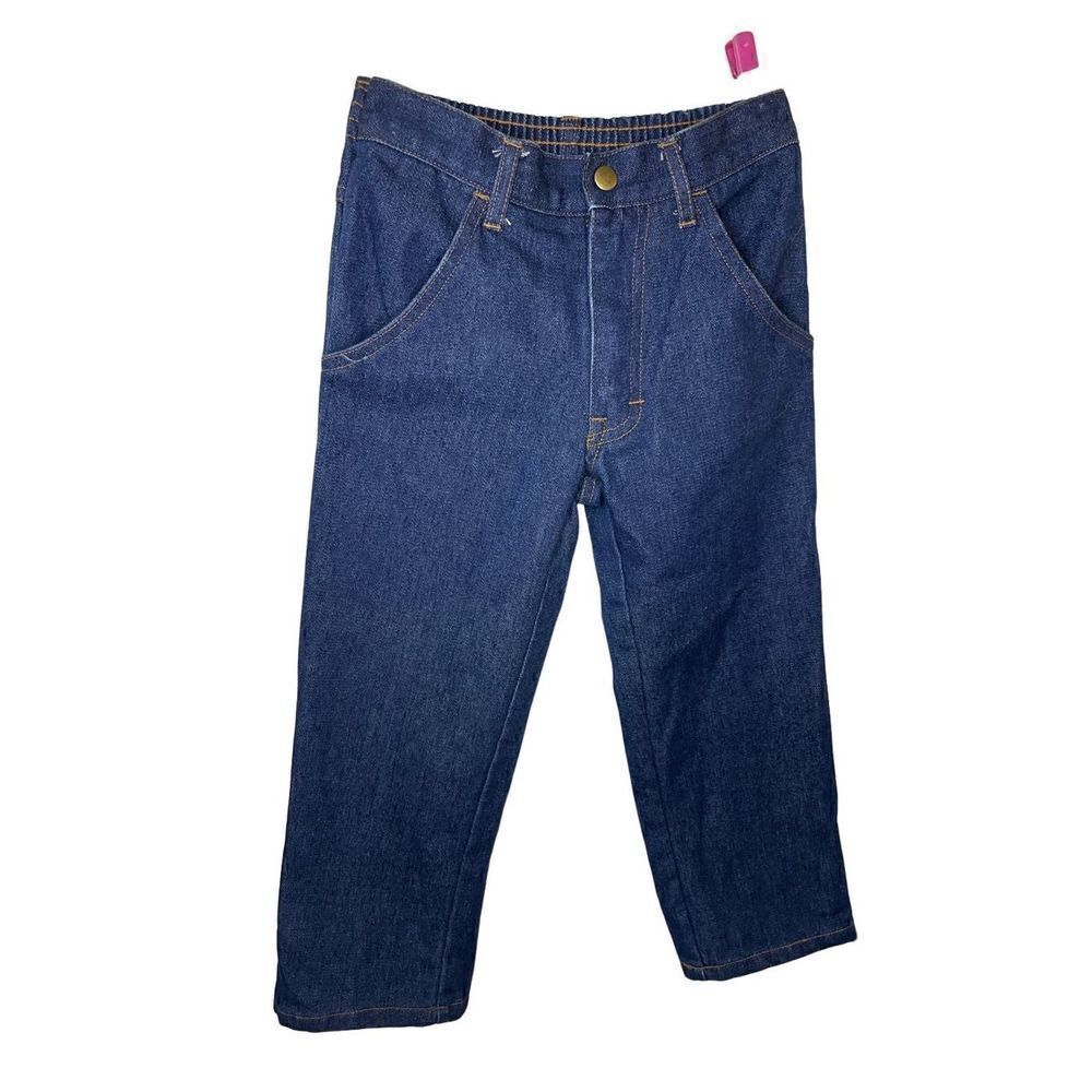 Challenger Boys Blue Straight Leg Cotton Blend Jeans Size 5